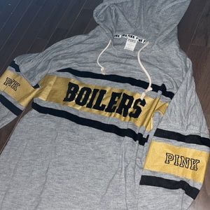 Pink Victoria Secret x 5th & Ocean College Purdue University Boilers Hoodie